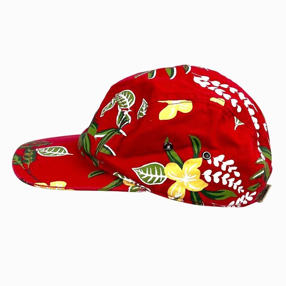 Vans Tropical Floral Red & Green Adjustable Strap back Hat Classic 5 Panel VGUC - Picture 7 of 10
